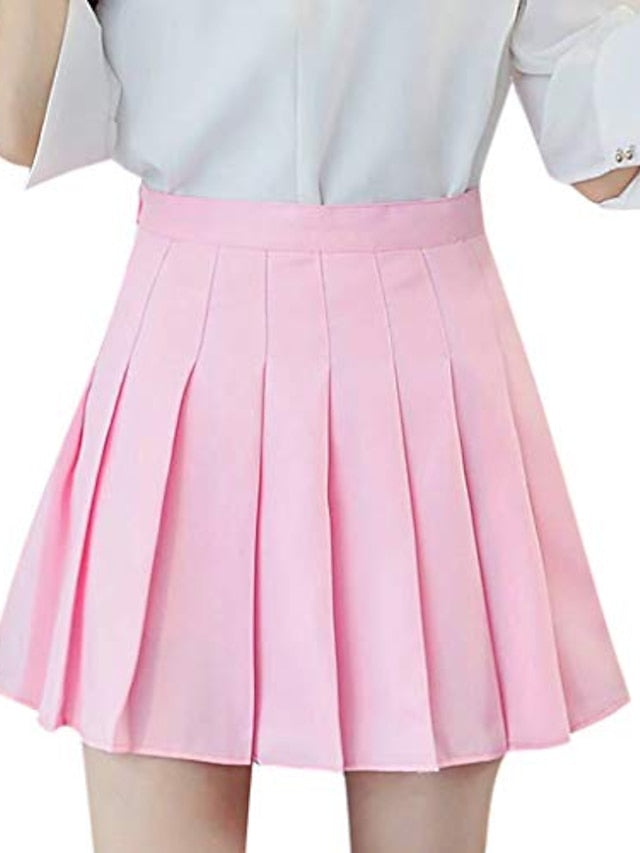 Women's Skirt Mini POLY Navy Water pink Black White Skirts Spring & Summer Ruched Gothic Party Elegant Party , Evening