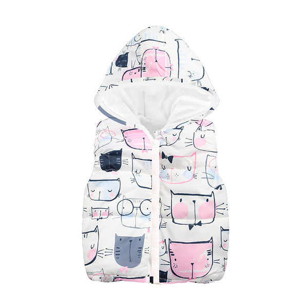 Cheaper Autumn Winter Warm Kids Vests For Boys Cartoon Rainbow Dinosaur Outerwear Sleeveless Hooded Jackets Gilet Baby Boy Coats - Sheseelady