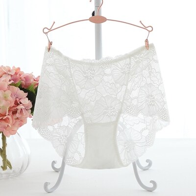 Sexy Hollow Out Floral Embroidery Lace Briefs Women With L-5Xl For Ladies