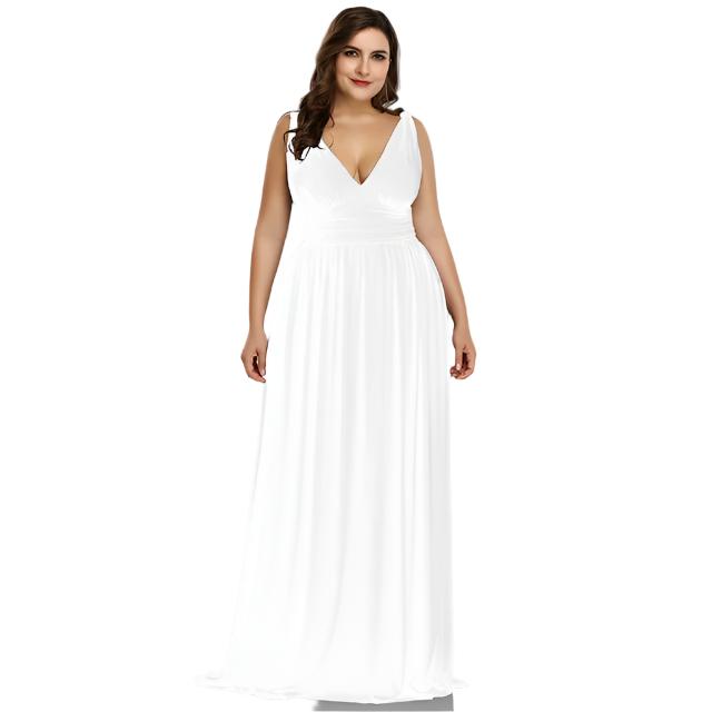 Elegant Printed A-Line V-Neck Chiffon Party Dress - Sheseelady