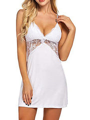 Women's Lace Formal Dress Summer Mini Sexy Lace Backless Solid Color Strap Party Lounge