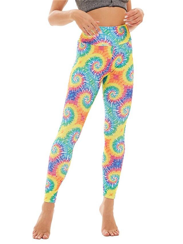 Trend Women's Mid Waist Casual Print Comfort Slim Pants