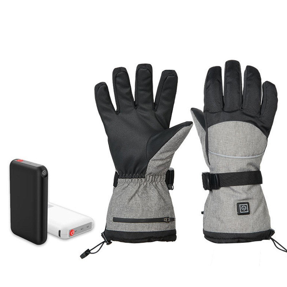 Waterproof Electric Heated Gloves: 3 Heat Levels for Winter Driving, Skiing, Hiking, Fishing, Hunting