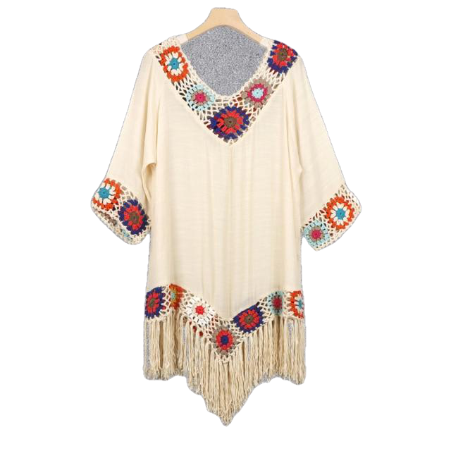 Summer Style Sexy Women's V-neck Long Sleeved Cotton Beach Dress Plus Size