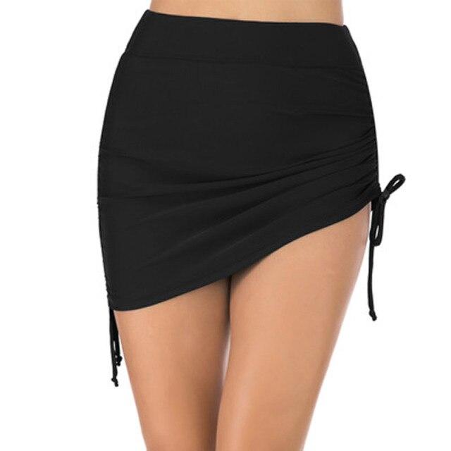 5 Styles Of Stylish Sexy Women's High Waist Swim Skirt With Underwear Solid Color