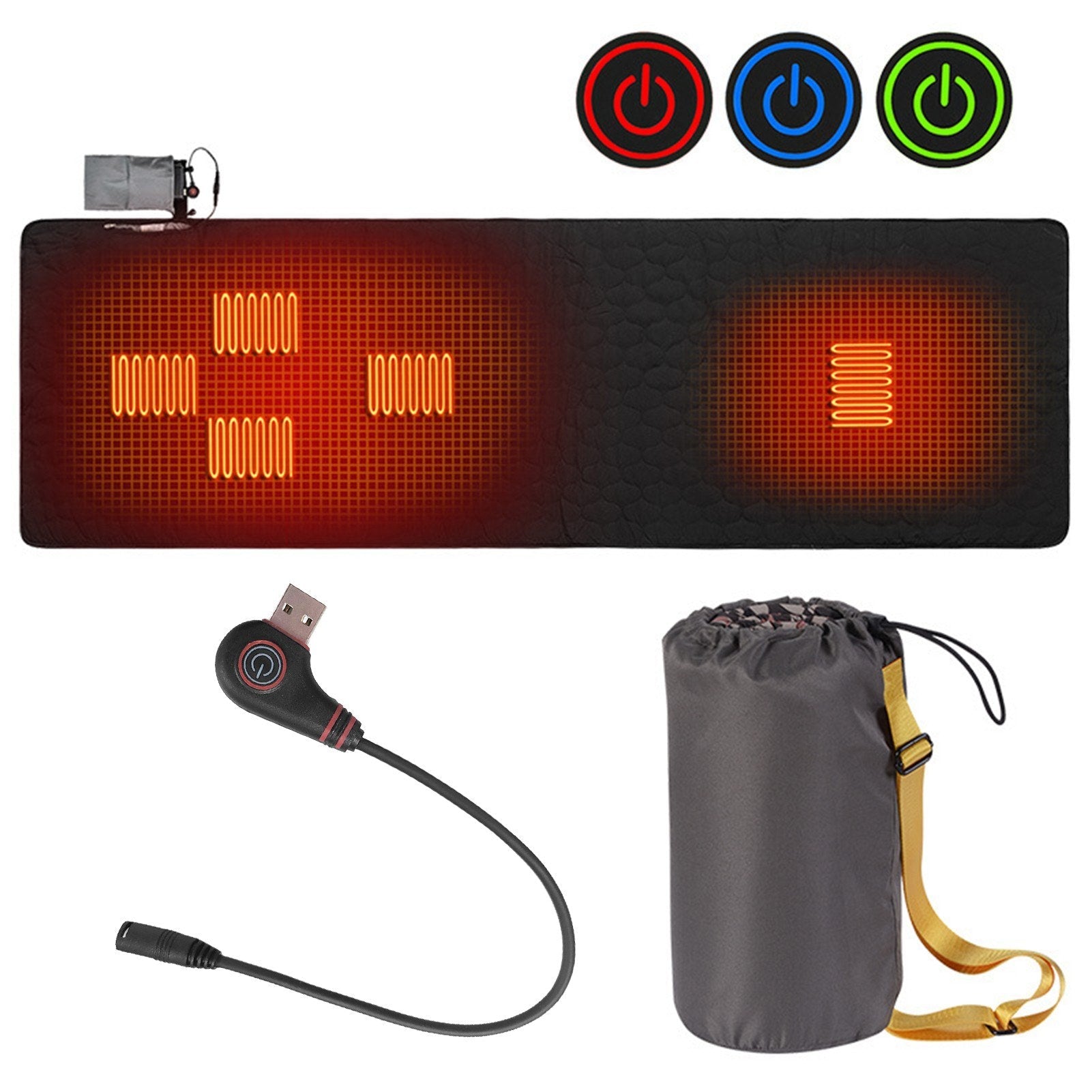 Outdoor USB Heating Sleeping Mat Insulation Camping Heated Sleeping Mattress Sleeping Bag Mattress