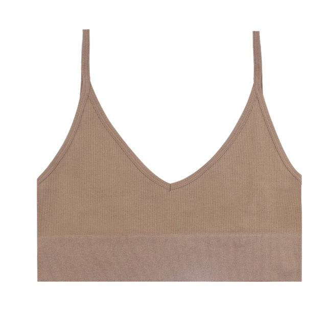 Sexy Breathable Ladies' Seamless Cotton Bras For Fitness