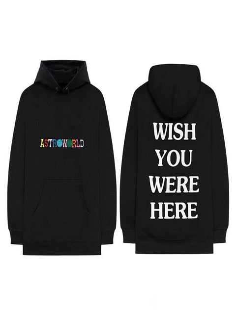 Casual Swag Men's Letter Print Hoodies Black