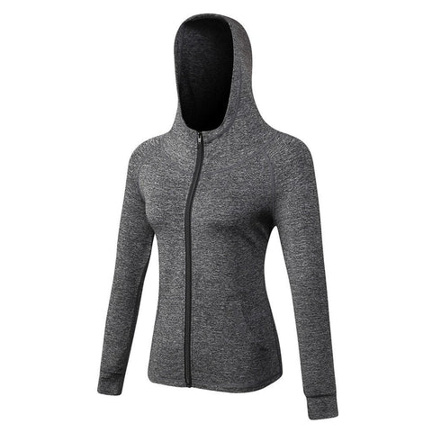 Women Full-zip Hooded Jackets Sport Hoodie Raglan Long Sleeves Pockets Workout Running Exercise Gym Track Sweatshirt Casual Tops Activewear