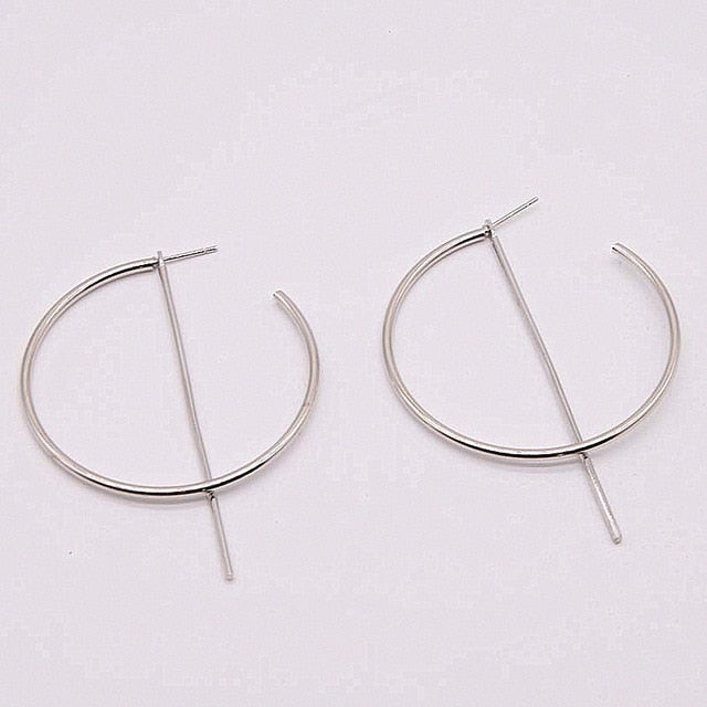 Jacket Flower Earrings For Women Fashionjewelry Double Sided Section Gold Silver Plated Gift Girl