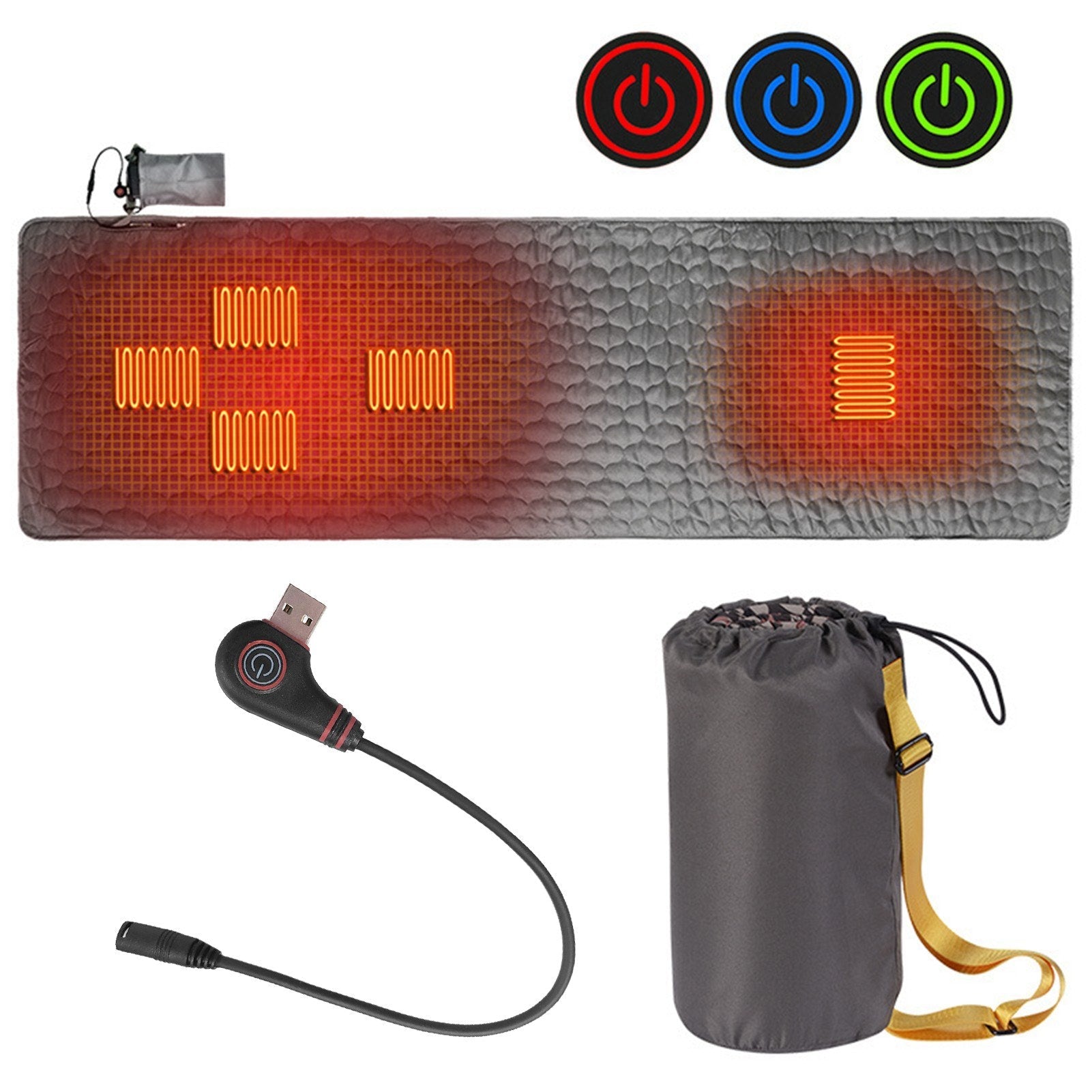 Outdoor USB Heating Sleeping Mat Insulation Camping Heated Sleeping Mattress Sleeping Bag Mattress