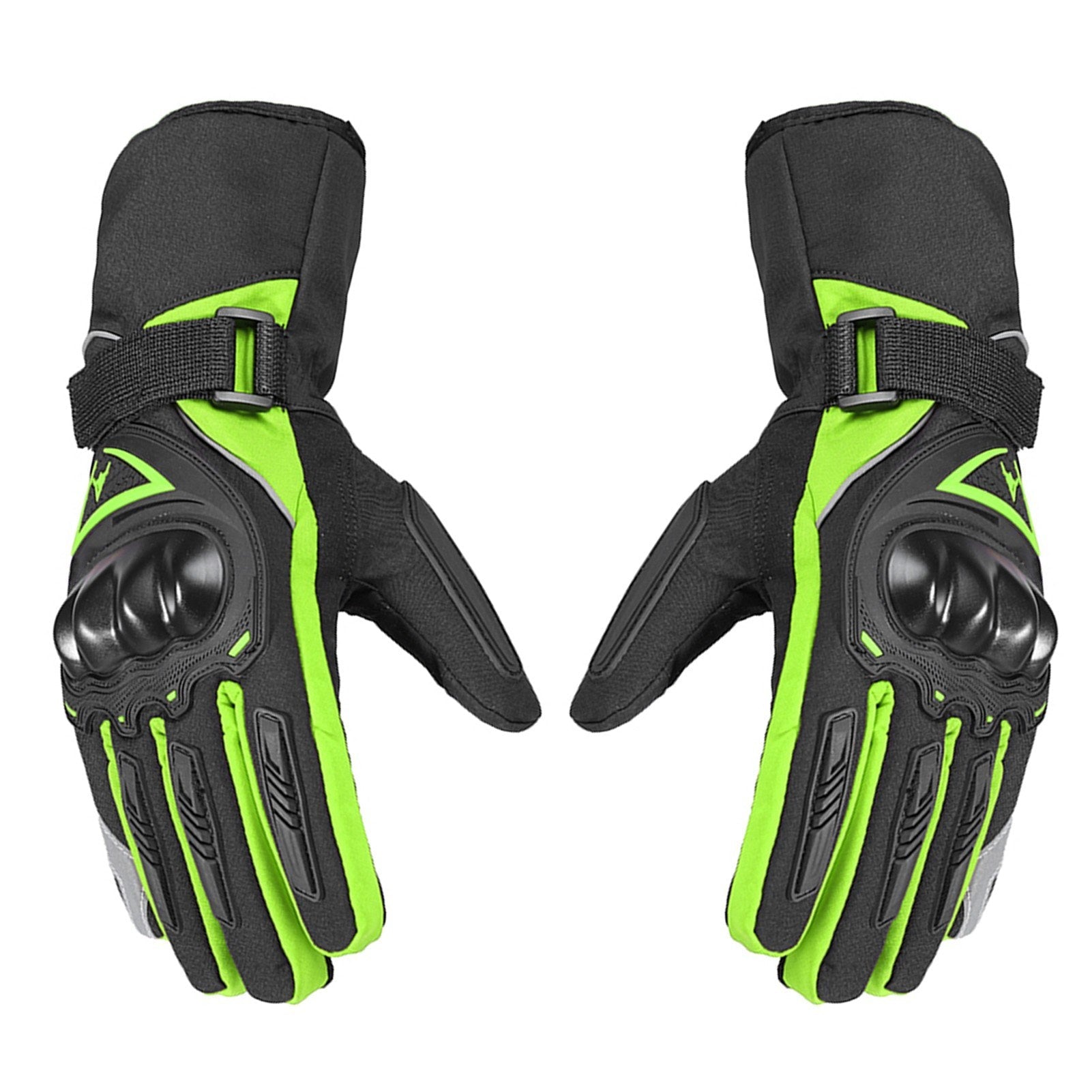 Waterproof Winter Motorcycle Gloves, Warm Riding with Reflective Stripe
