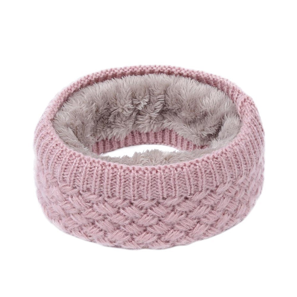 Winter Ribbed Knitted Circle Loop Ring Scarf Thickness Collar Scarves Neck Warmer