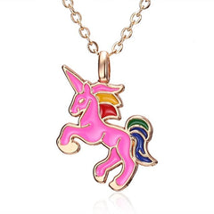 Necklace For Girls Children Kids Enamel Cartoon Horse Jewelry Accessories Women Animal Pendant Party