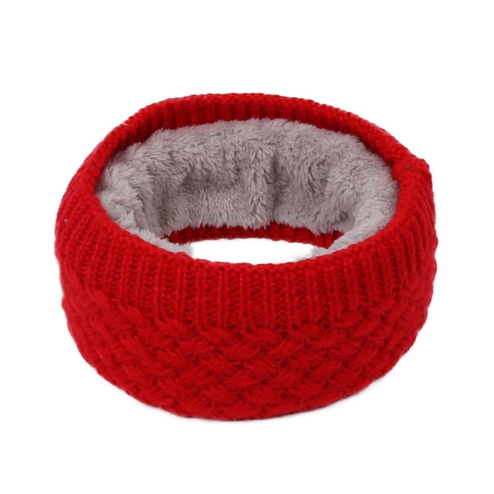 Winter Ribbed Knitted Circle Loop Ring Scarf Thickness Collar Scarves Neck Warmer