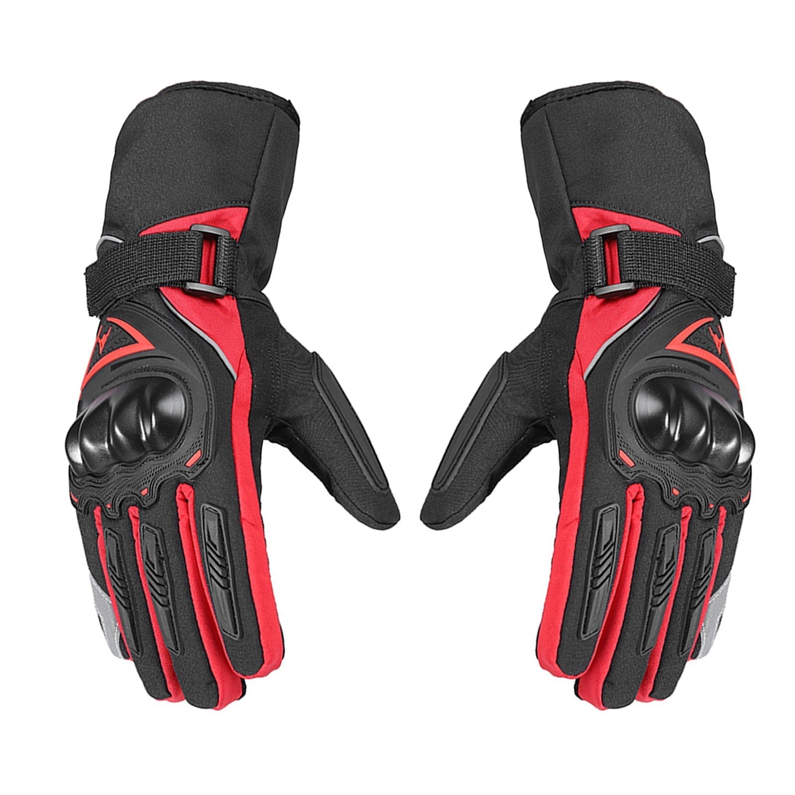 Waterproof Winter Motorcycle Gloves, Warm Riding with Reflective Stripe