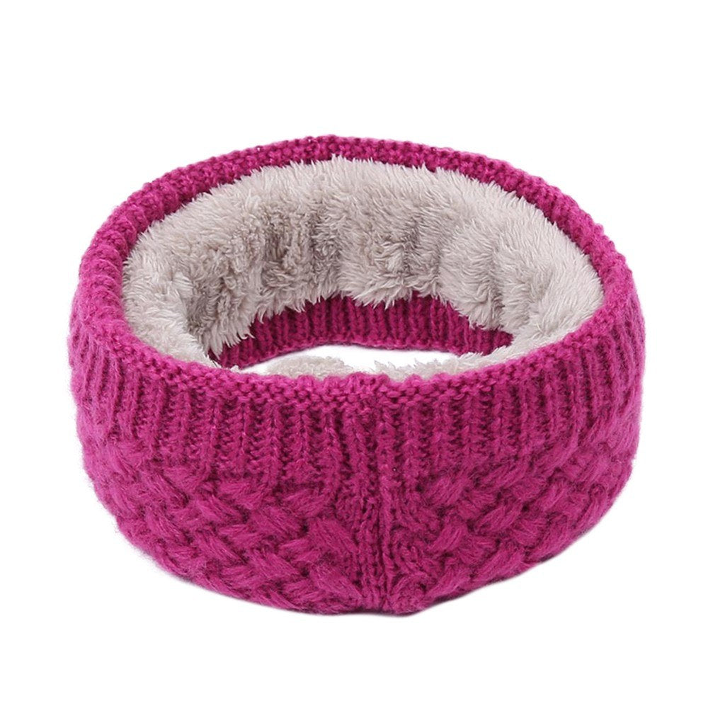 Winter Ribbed Knitted Circle Loop Ring Scarf Thickness Collar Scarves Neck Warmer