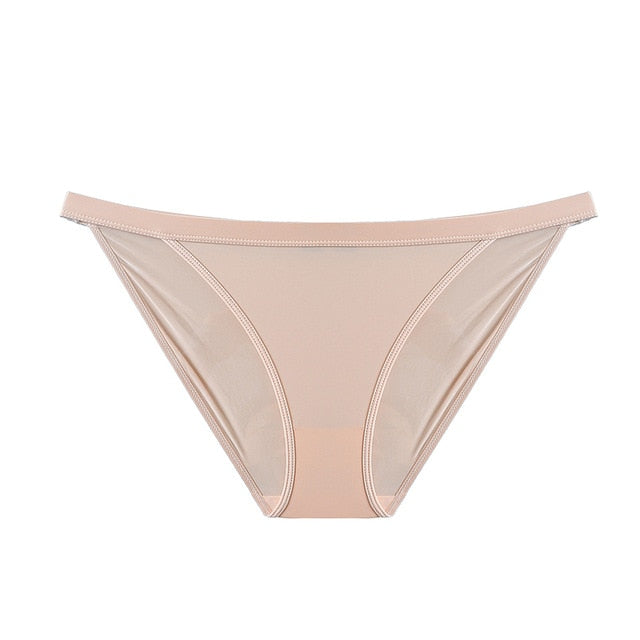 Stylish Comfortable Ladies' Low Waist Seamless Ice Silk Panties