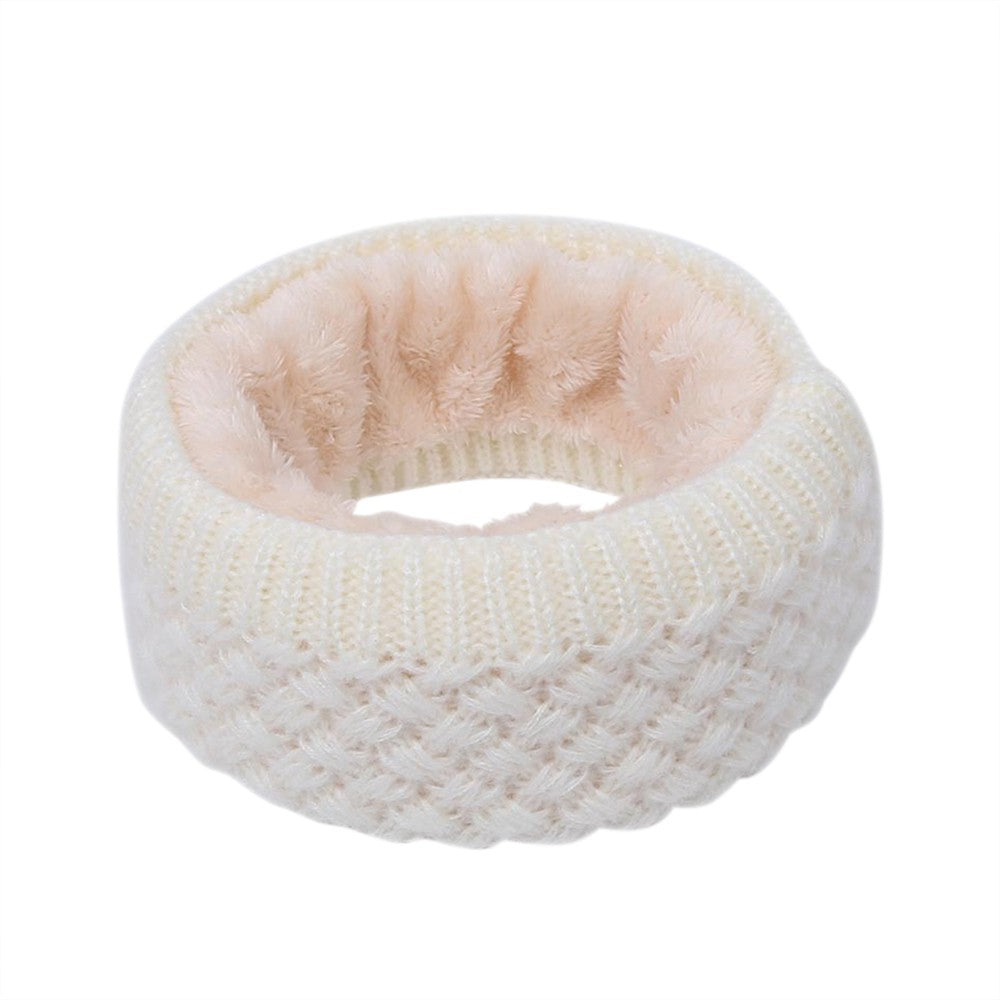 Winter Ribbed Knitted Circle Loop Ring Scarf Thickness Collar Scarves Neck Warmer