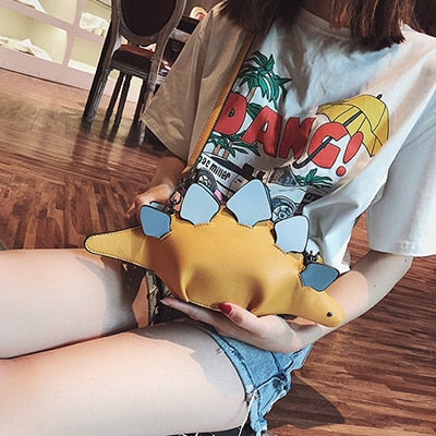 Creative Chameleon Cartoon Handbags Flap 3D Funny Dinosaur Animal Messenger Bag Panelled Shoulder Crossbody Bags Girl Gift - Sheseelady