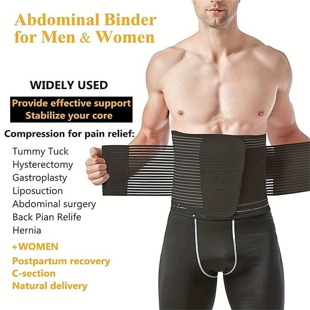 Unisex Abdominal Support Belt - Post Surgery/Postpartum Recovery, Hernia Relief