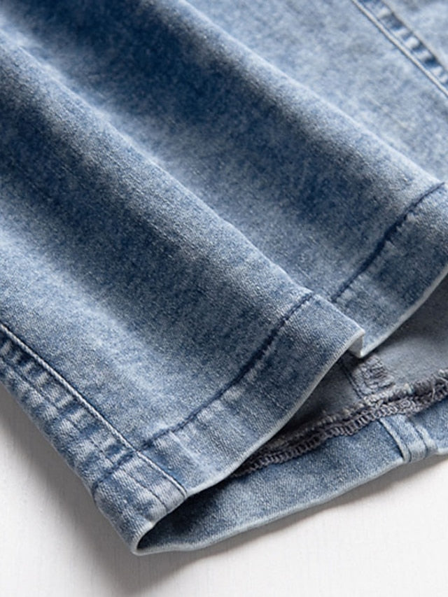 Women's Denim Bodycon Mini Dress with Pockets - Sleeveless Zippered Sheath for Summer