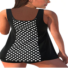 Women's Swimwear Tankini 2 Piece Normal Swimsuit Backless 2 Piece Printing Adjustable Print Multi Color Black Rainbow White Padded Strap Bathing Suits Sexy Vacation Beach Wear