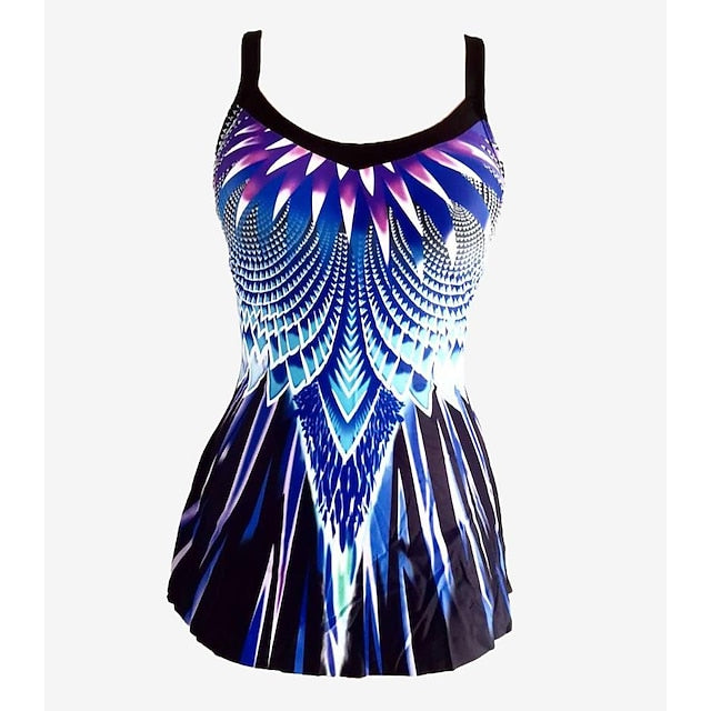 spot european and american new sexy gradient feather print folds new foreign trade bikini split swimsuit