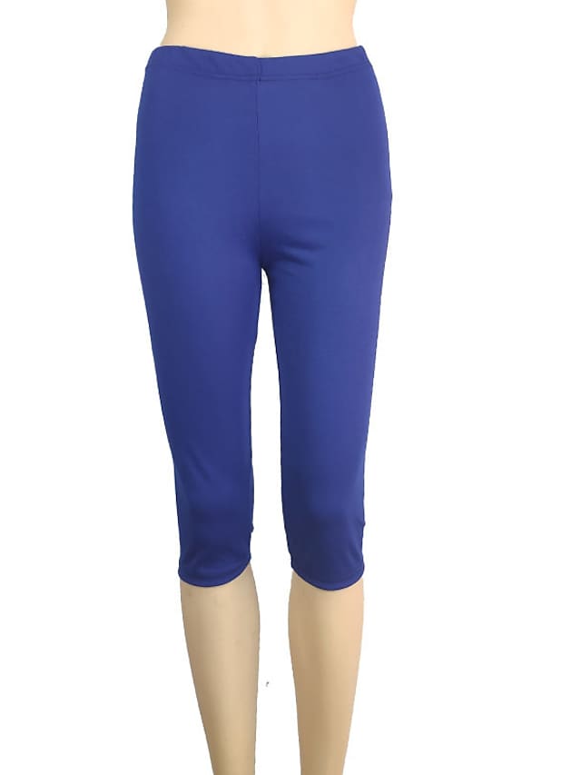 Women's Daily Yoga Stretchy Cotton Blend Lightweight Sports High Waist Capri shorts