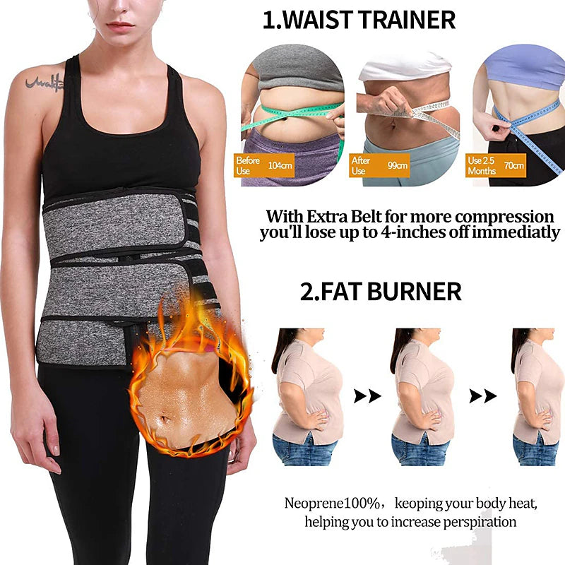Women Waist Trainer Neoprene Body Shaper Belt Slimming Sheath Tummy Reducing Shaper Tummy Sweat Shapewear Workout Shaper Corset