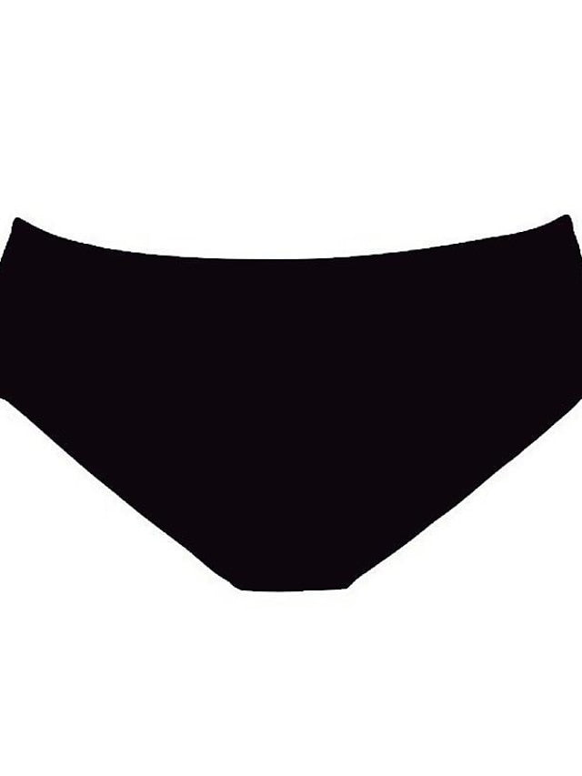 Women's Swimwear Tankini 2 Piece Normal Swimsuit 2 Piece Solid Color Black Bathing Suits Sports Summer