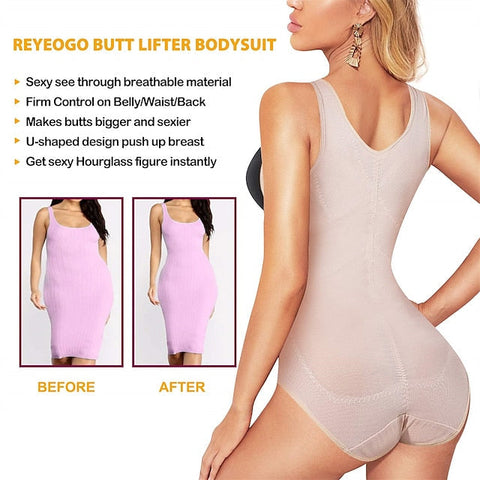 Shapewear Bodysuit for Women Tummy Control Butt Lifter Panty Hi-Waist Trainer Stomach Body Shaper Slimming Girdles