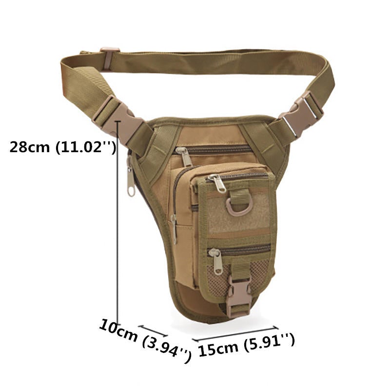Waterproof Camouflage Tactical Leg Bag with Pockets for Outdoor Riding
