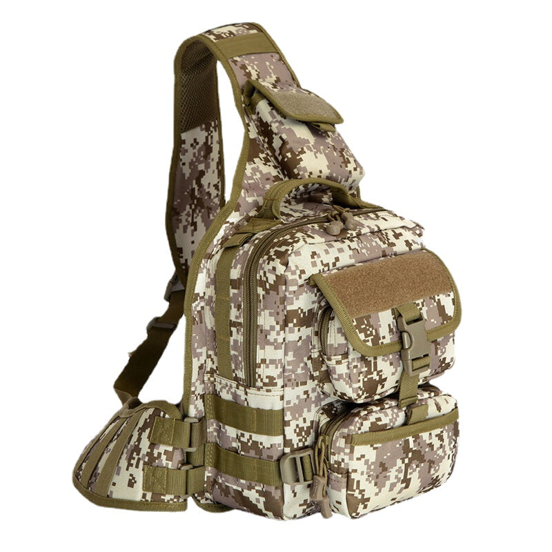 Men's Tactical Camouflage Nylon Shoulder Chest Bag for Outdoor Sports & Camping