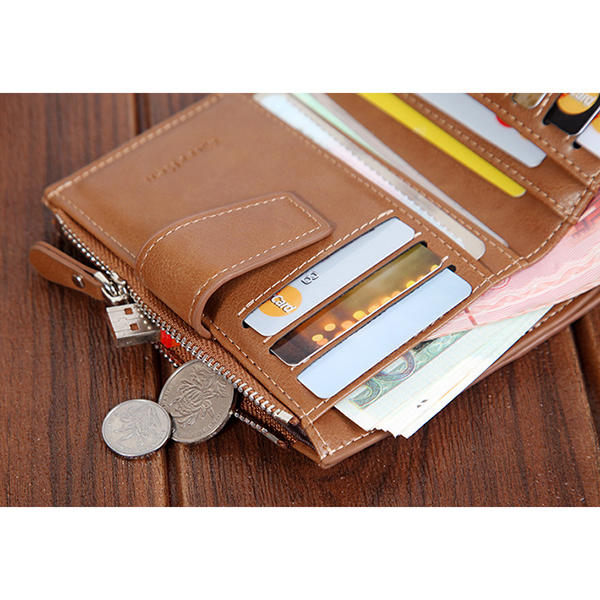 Men Women Faux Leather Retro Personalized Wallet Card Holder Coin Purse