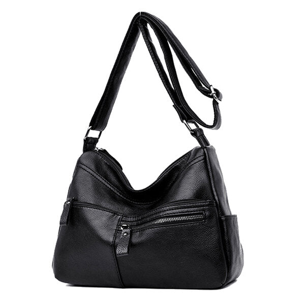 Women Faux Leather Leisure Shoulder Bag Crossbody