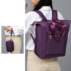 Large Capacity Waterproof Handbag Shoulder Bag Backpack With Clutches For Women