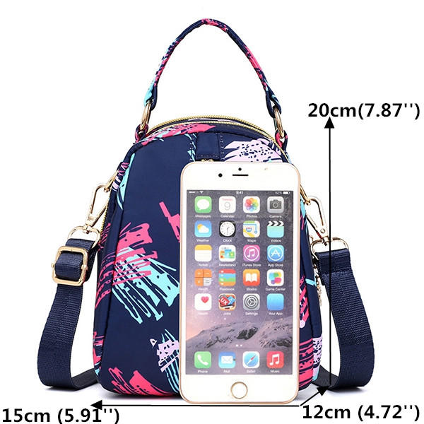 Women Print Nylon Casual Crossbody Bag Lightweight Shoulder Handbag