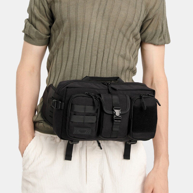 Men's Waterproof Oxford Chest Bag - Multi-Pocket, Breathable, Large Capacity for Travel & Sport