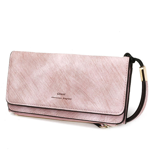 Women PU Leather Vintage Retro Functional Casual Clutch Card Holder Wallet