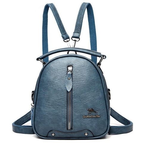 Casual Multifunctional Women‘s Leather Backpacks For Travel School