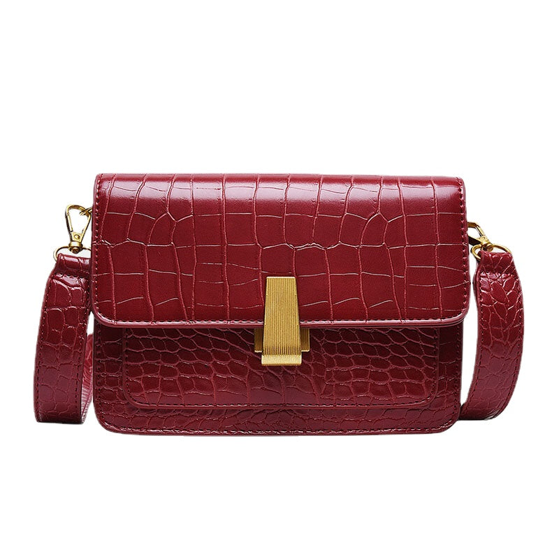 Women Vintage Lizard Grain Crossbody Bag Shoulder