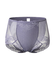 Women Translucent Lace See Through High Waist Thin Lingerie Panties