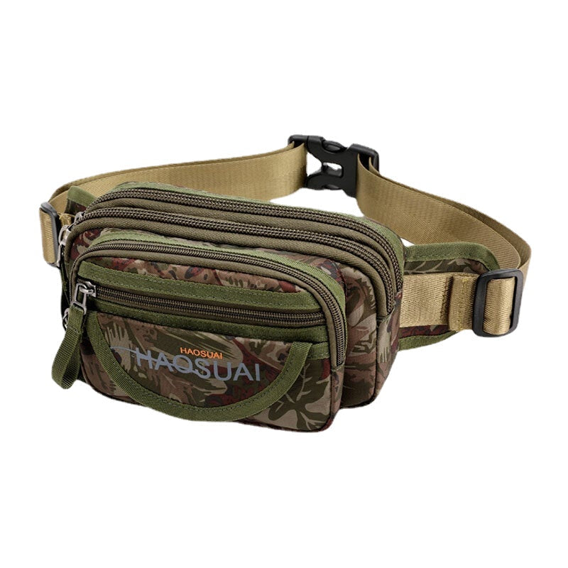 Men's Waterproof Camouflage Sling Bag with Multi-Pockets for Outdoor Use