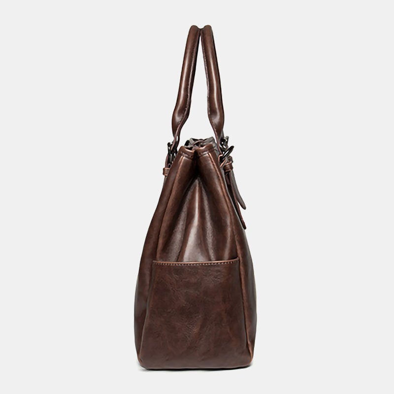 Men's Retro Waterproof 14" Laptop Briefcase & Crossbody Shoulder Bag