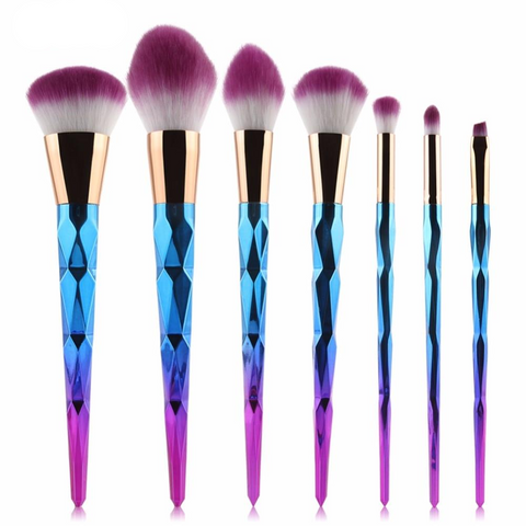 Ice Foundation Eye Shadow Blush Blending Makeup Brushes Set