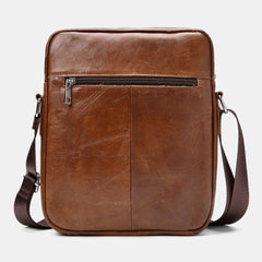 Men's Retro Leather Waterproof Crossbody Bag - Durable & Stylish