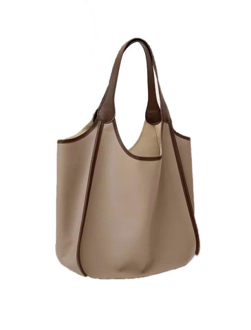 Portable Large Capacity Women's Leather Tote Bag