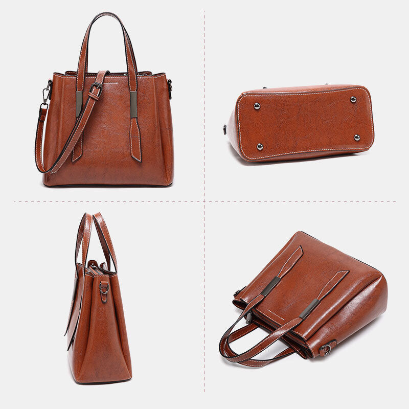 Women Casual Faxu Leather Handbag Shoulder Bag