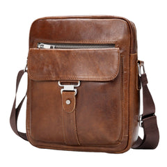 Men's Retro Leather Waterproof Crossbody Bag - Durable & Stylish